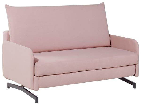Bäddsoffa Rosa Tyg 2-sits Modern Vardagsrum