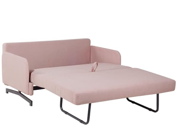 Bäddsoffa Rosa Tyg 2-sits Modern Vardagsrum