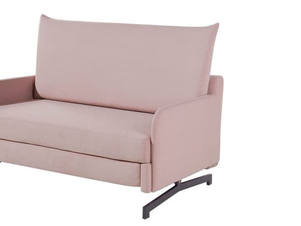 Bäddsoffa Rosa Tyg 2-sits Modern Vardagsrum