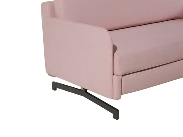Bäddsoffa Rosa Tyg 2-sits Modern Vardagsrum