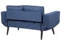 Miniatyrbild 5 av 9: Bäddsoffa Marinblå 2-sits Justerbara armstöd Minimalistisk