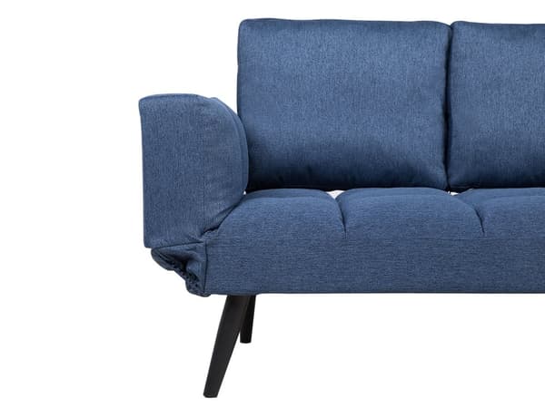 Bäddsoffa Marinblå 2-sits Justerbara armstöd Minimalistisk