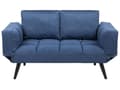 Miniatyrbild 1 av 9: Bäddsoffa Marinblå 2-sits Justerbara armstöd Minimalistisk