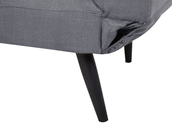 Bäddsoffa Mörkgrå 2-sits Justerbara armstöd Minimalistisk