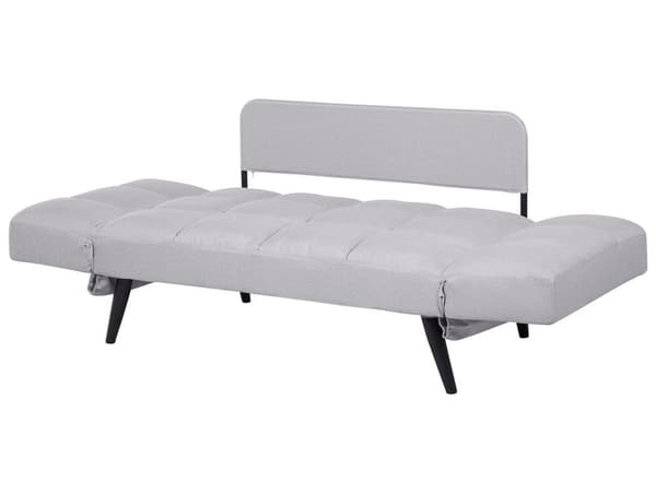 Bäddsoffa Ljusgrå 2-sits Justerbara Armstöd Minimalistisk