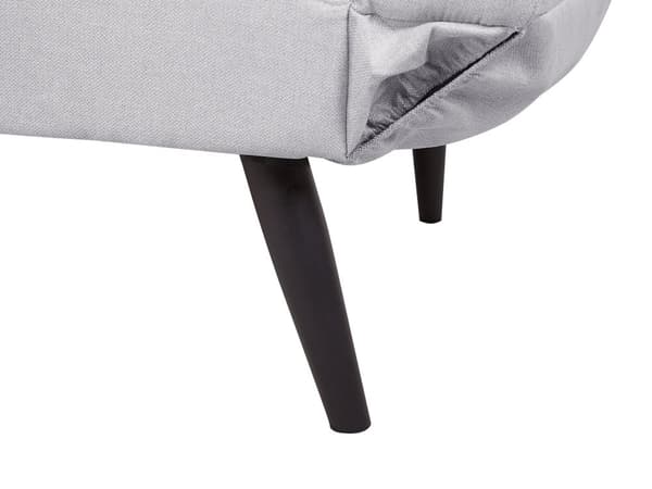 Bäddsoffa Ljusgrå 2-sits Justerbara Armstöd Minimalistisk