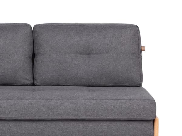 Bäddsoffa Mörkgrå 2-sits Kuddar Skandinavisk