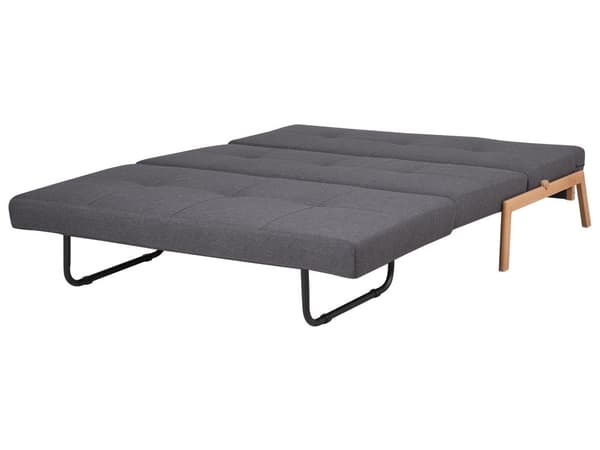 Bäddsoffa Mörkgrå 2-sits Kuddar Skandinavisk