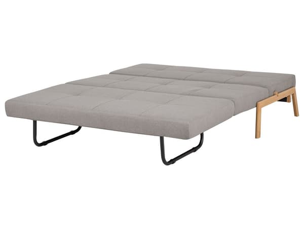 Bäddsoffa Ljusgrå 2-sits Kuddar Skandinavisk