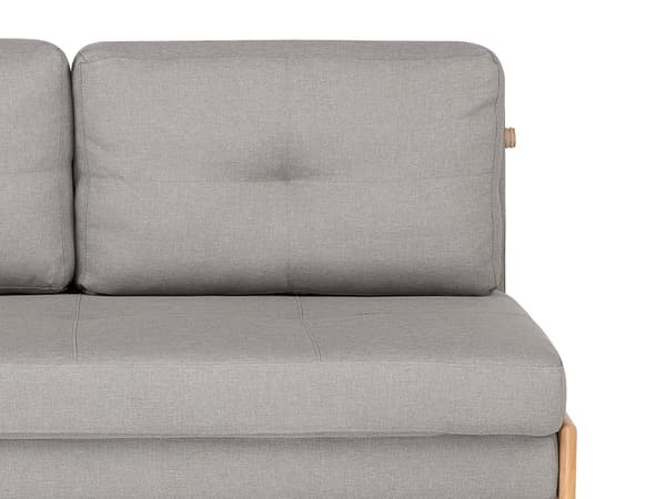 Bäddsoffa Ljusgrå 2-sits Kuddar Skandinavisk
