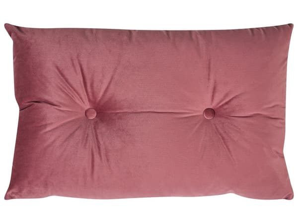 Bäddsoffa Rosa Sammet 2-sits Armlös med 2 Kuddar Metall Guldben Glamour Vardagsrum