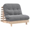 Miniatyrbild 2 av 2: Futonbäddsoffa med madrass 80x206x11 cm massiv furu