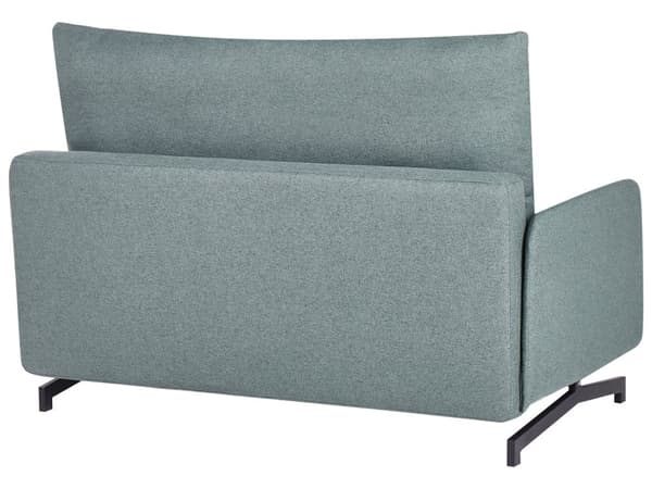 Bäddsoffa Grön Tyg Polyester Klädsel 2-sits Utdragbar Sovfunktion Modernt Vardagsrum