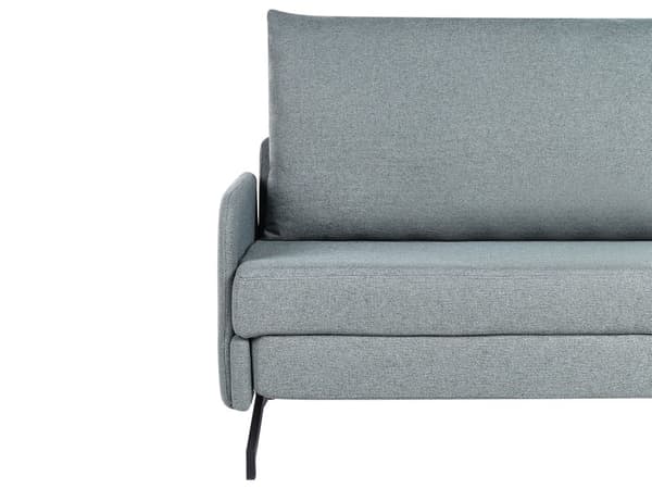 Bäddsoffa Grön Tyg Polyester Klädsel 2-sits Utdragbar Sovfunktion Modernt Vardagsrum