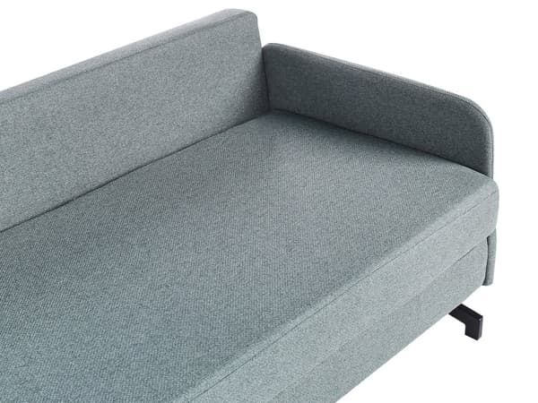 Bäddsoffa Grön Tyg Polyester Klädsel 2-sits Utdragbar Sovfunktion Modernt Vardagsrum