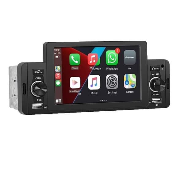 Bilradio, CarPlay kompatibilitet, Bluetooth forbindelse, ModelB 12LED kamera