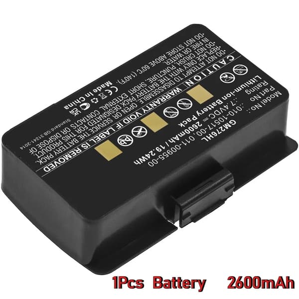 GM276HL Batteri, 2600mAh Kapacitet, Kompatibilitet med Garmin GPSMAP 276, 276c, 296,7.4V, 1stk 2600mAh