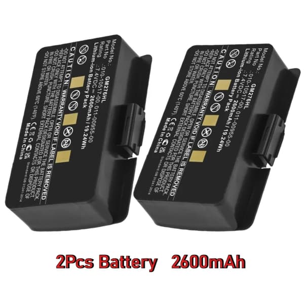GM276HL-akku, 2600mAh kapasiteetti, yhteensopiva Garmin GPSMAP 276, 276c, 296 kanssa,2kpl 2600mAh, 7.4V