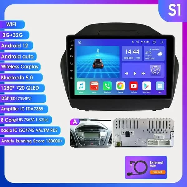 Carplay Android Auto, Multimedie Autoradio Afspiller, GPS 7862 Auto Intelligent System, S1 A