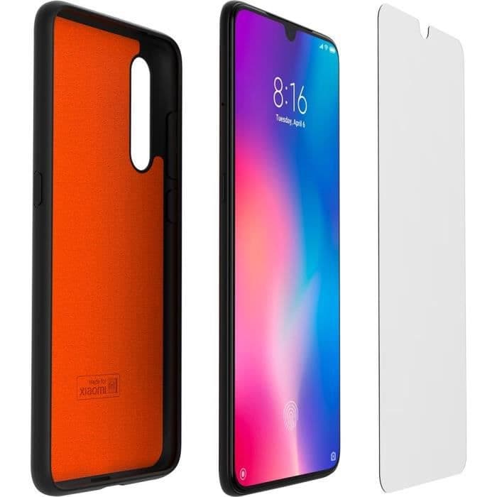 XIAOMI Pack TPU shell og hærdet glas til Xiaomi MI 9 Sort