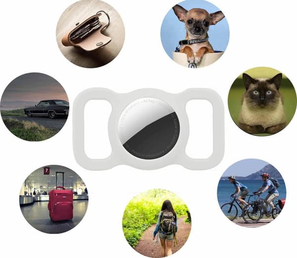 INF Apple AirTag hållare till katt/hundhalsband - Lyser i mörkret/grön