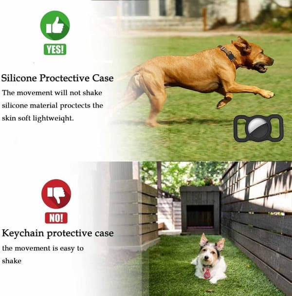 INF Apple AirTag hållare till katt/hundhalsband - Lyser i mörkret/grön