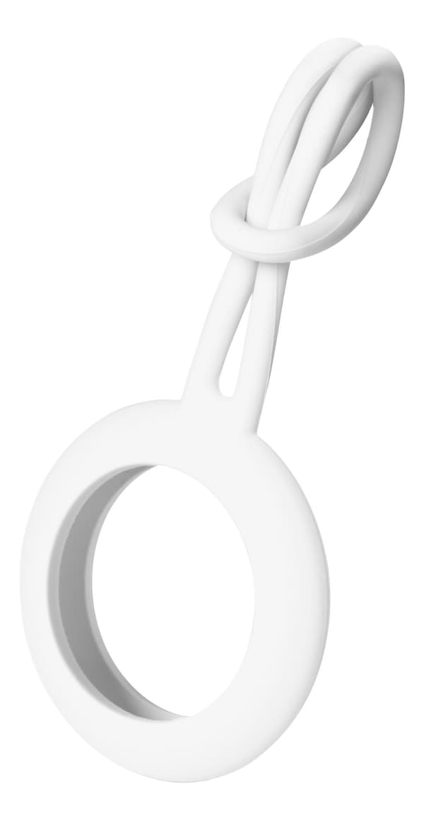 Apple AirTag case, silicone, hanger, white