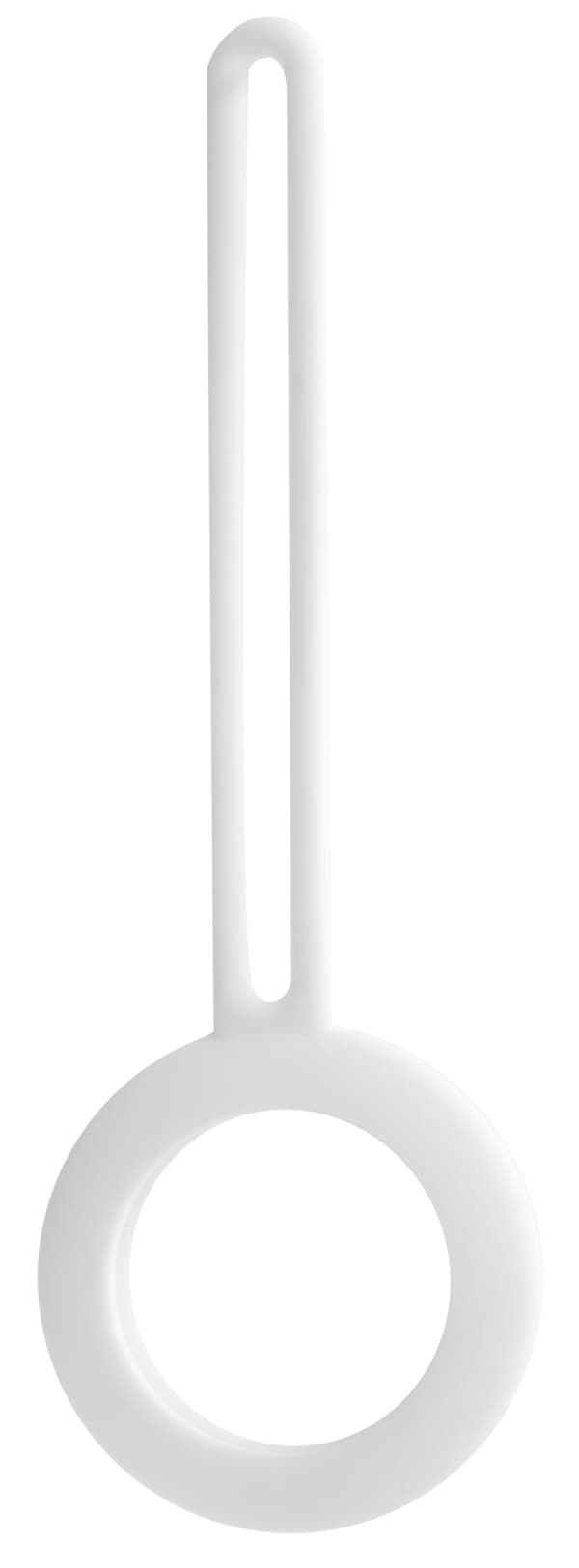 Apple AirTag case, silicone, hanger, white