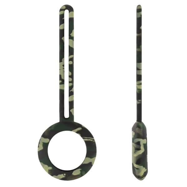 Apple AirTag case, silicone, hanger, camouflage