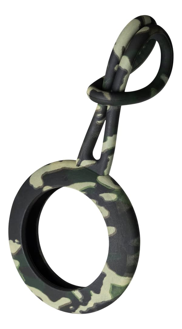 Apple AirTag case, silicone, hanger, camouflage