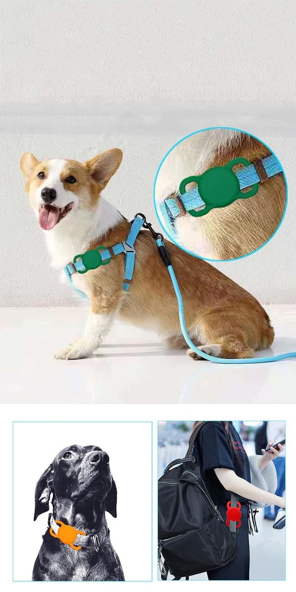2-Pack AirTag Skal Hund / Skydd - Fäst på hundhalsband