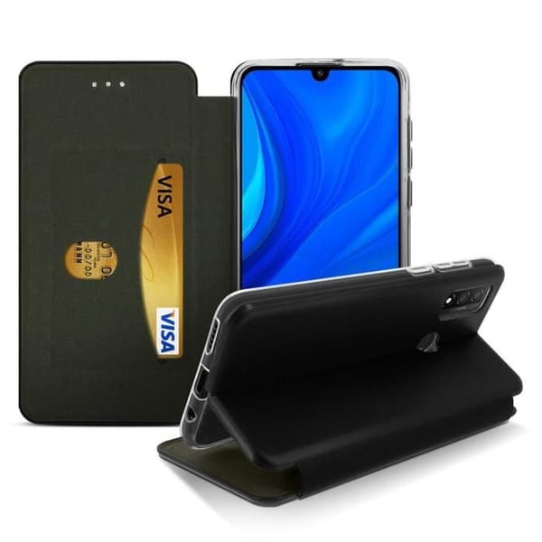 Etui - Huawei - P smart 2020 - Läder av nötkött - Videostöd - Magnetisk