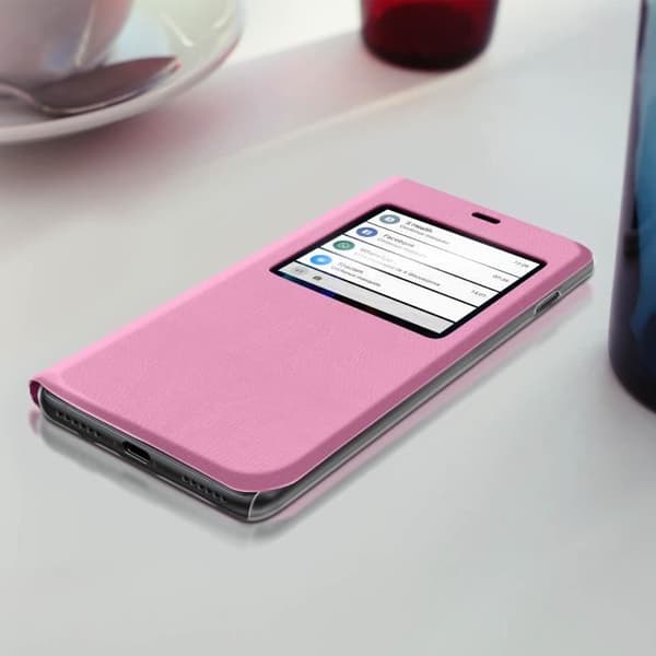 Apple iPhone SE 2020 / 8 / 7 Displayfönster Ultratunn Flip Folio Fodral Rosa