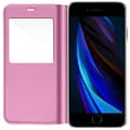 Miniatyrbild 4 av 4: Apple iPhone SE 2020 / 8 / 7 Displayfönster Ultratunn Flip Folio Fodral Rosa