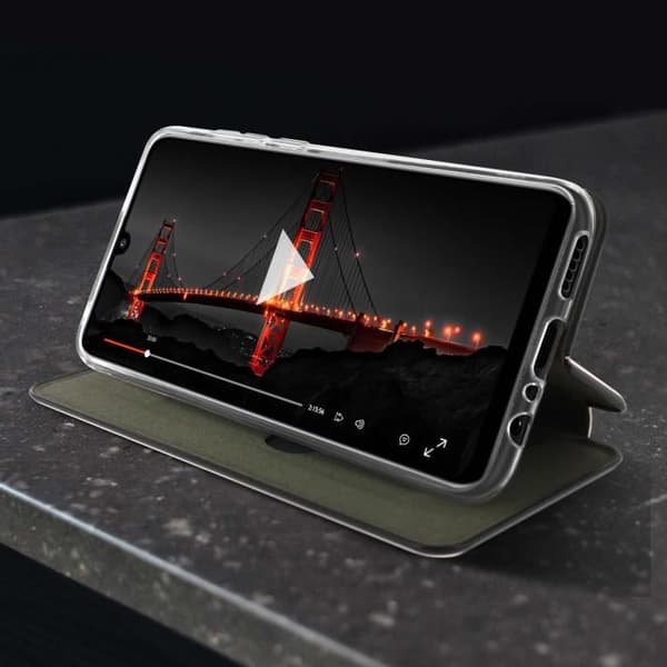 Huawei P smart 2020 Läderfodral Cover Flip Card Hållare Videostöd roséguld Rose