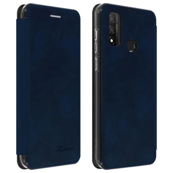 Fodral - Huawei - P smart 2020 - Läder av nötkött - Video stöd - Mörkblå