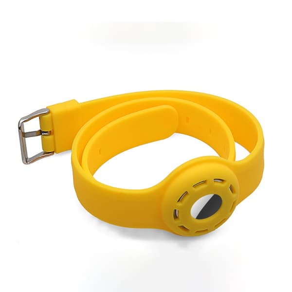 SKALO AirTag Hållare Silikon Husdjur Halsband - Turkos