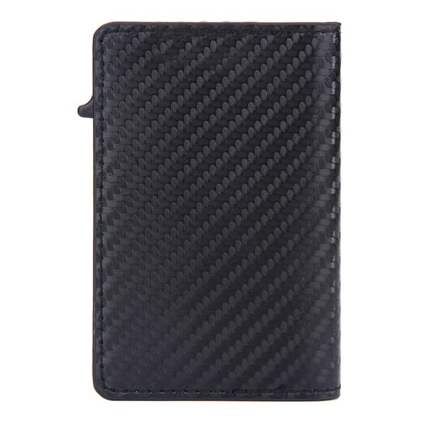 BAELLERY Carbon Fiber PU Läder Plånbok AirTag - Svart