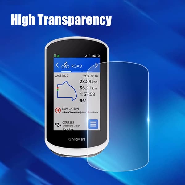 Skjermbeskytter i herdet glass for Garmin Edge Explore 2