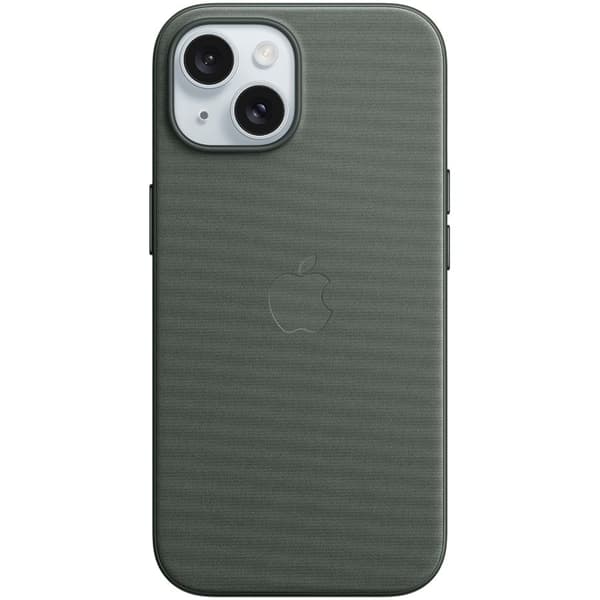 Etui z tkaniny FineWoven z MagSafe do iPhonea 15 - wieczna zieleń
