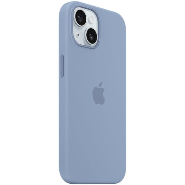 Etui silikonowe z MagSafe do iPhonea 15 - zimowy błękit