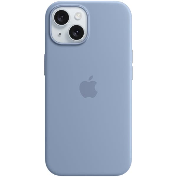 Etui silikonowe z MagSafe do iPhonea 15 - zimowy błękit