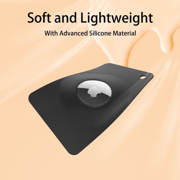INF Lyhytkokoinen suojakotelo Apple Airtagille Musta