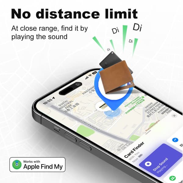 INF Black Magnetic Tracker for Apple Find-appen 0