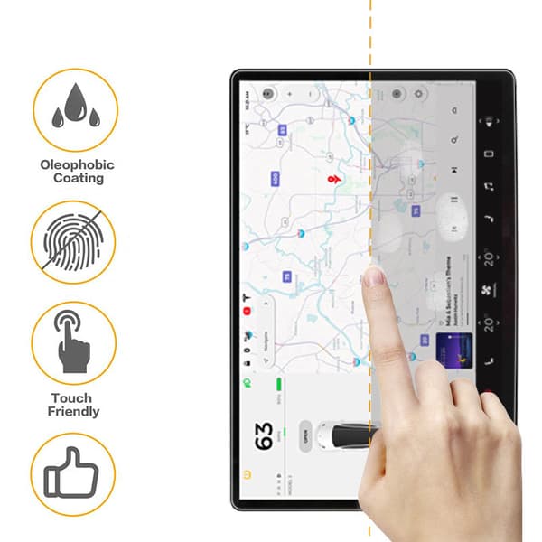 INF Tesla Model Y 15" HD-skjermbeskytter i herdet glass med emballasje (1-pakke)