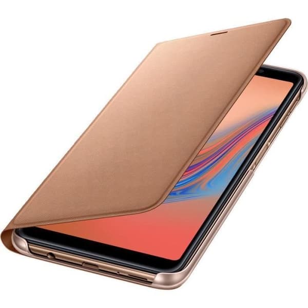 ORIGINAL SAMSUNG FLIP LIVRO fodral / EF-WA750 SAMSUNG GALAXY A7 2018 plånbok - färg: guld
