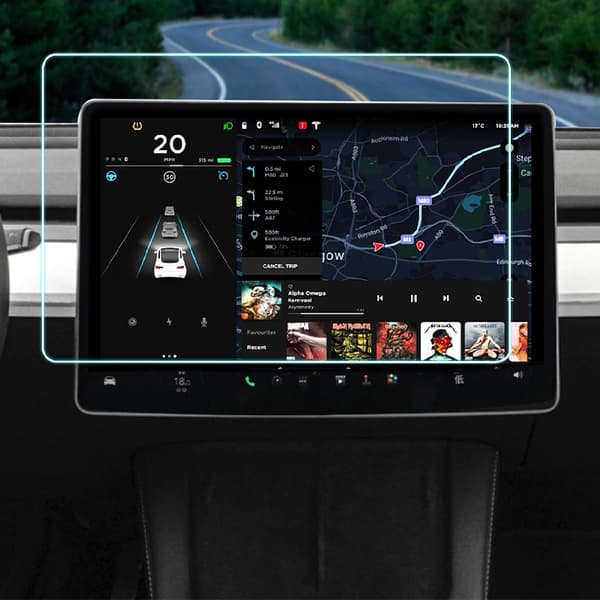 INF Tesla Model 3/Y -keskikonsolin näytönsuoja (HD Clear)