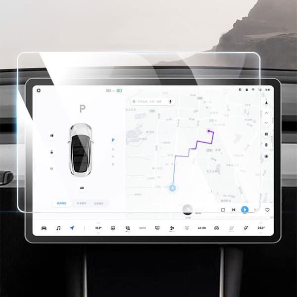 INF Tesla Model 3:n navigointinäytön suojakalvo (etu- ja takaosa) - Sinisen valon suodatin