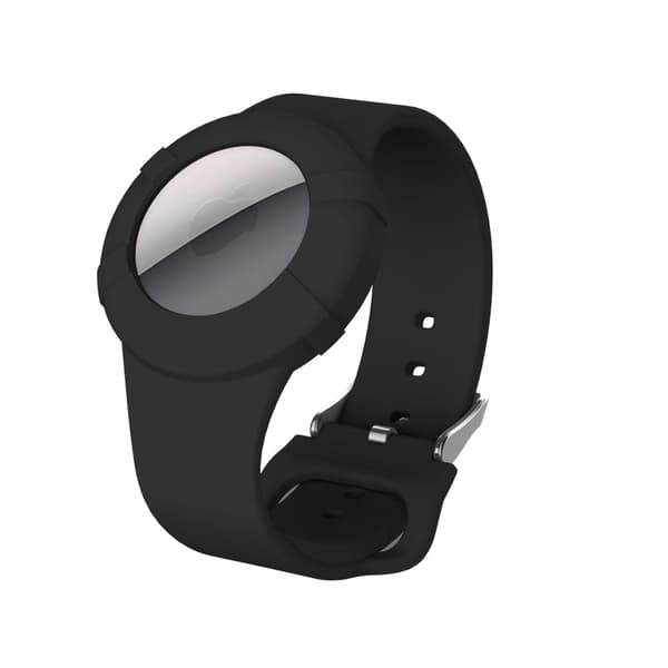 INF Silikonfodral för Apple AirTag Svart L