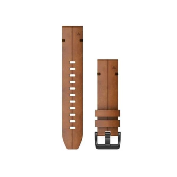 Läderarmband - GARMIN - QUICKFIT 22 - Brun - Utbytbar - 22 mm